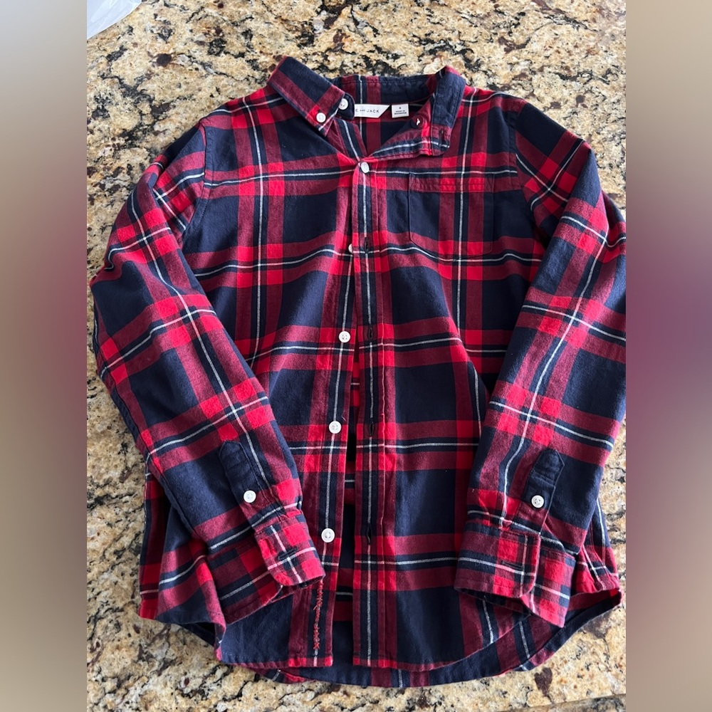 Janie and Jack plaid button down